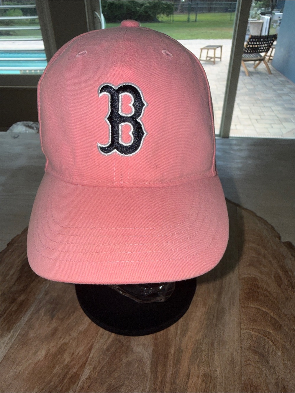 Pink Baseball Cap with Boston  'B' Logo